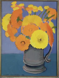 Orange Flowers in a Tankard